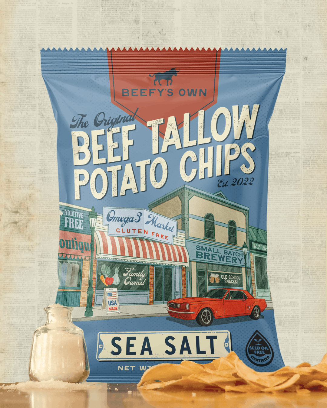 Beef Tallow Potato Chips (Distro)