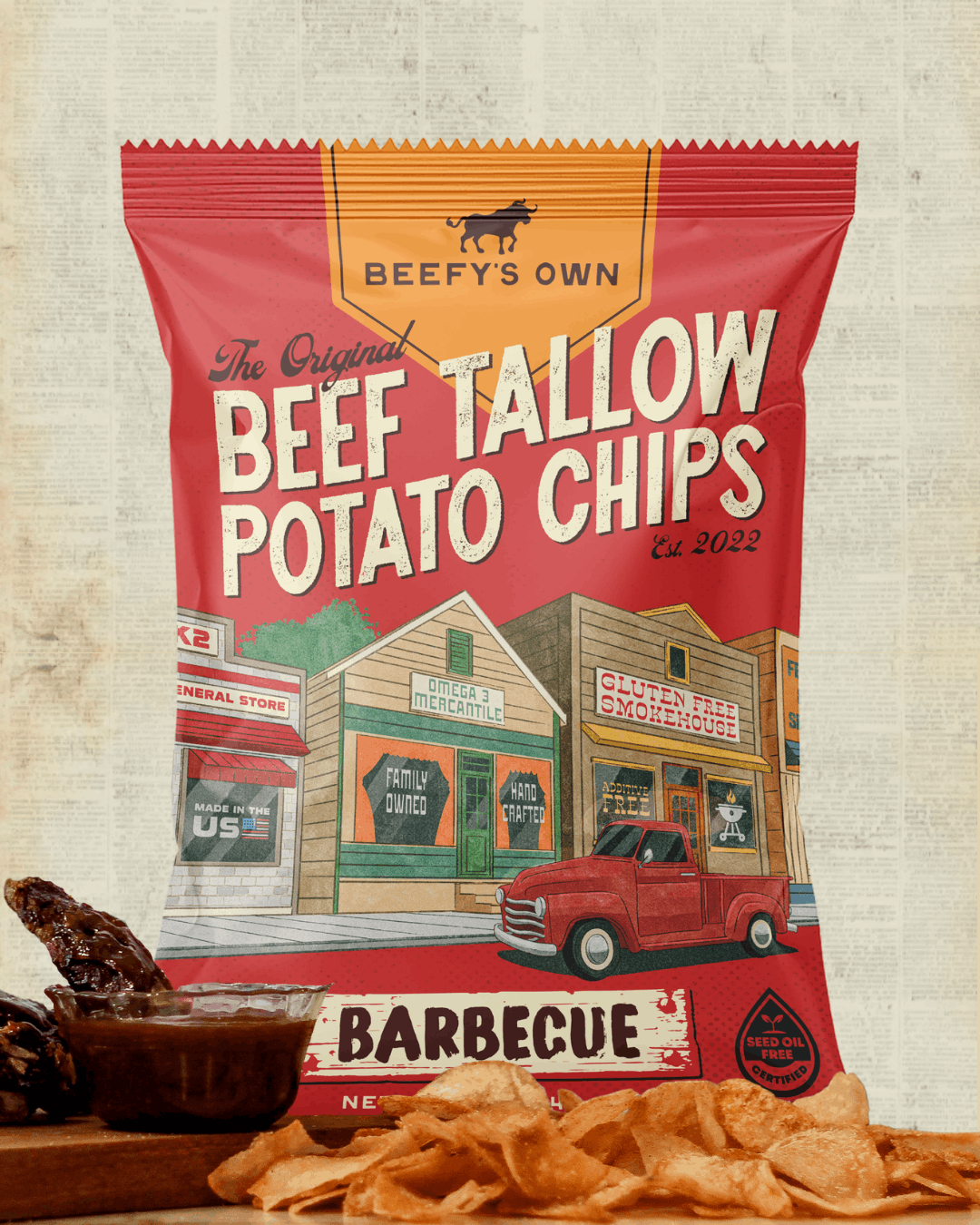 Beef Tallow Potato Chips (Distro)